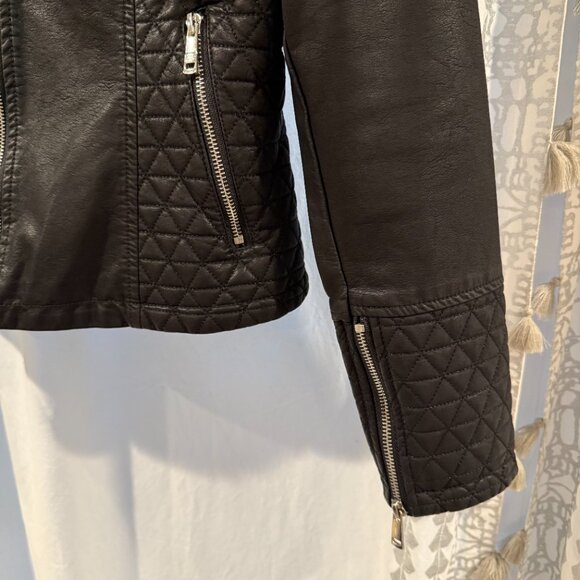Lulus Heartlines Black Vegan Leather Moto Jacket - Picture 2 of 14